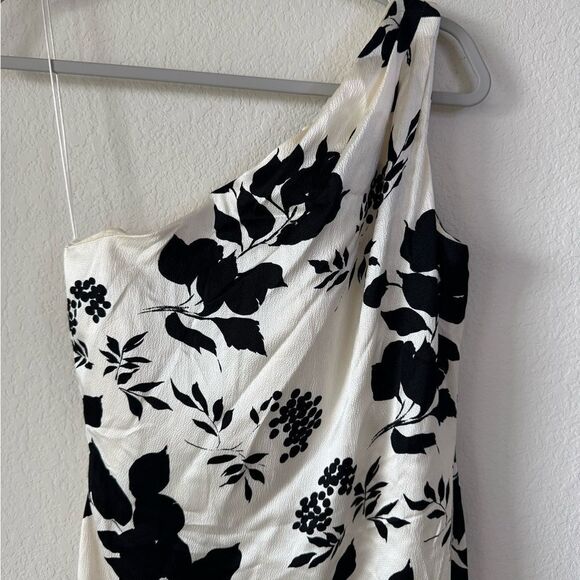 Carmen Marc Valvo 100% Silk One Shoulder Floral Maxi Dress Women’s Sz 8 Formal - Picture 5 of 9